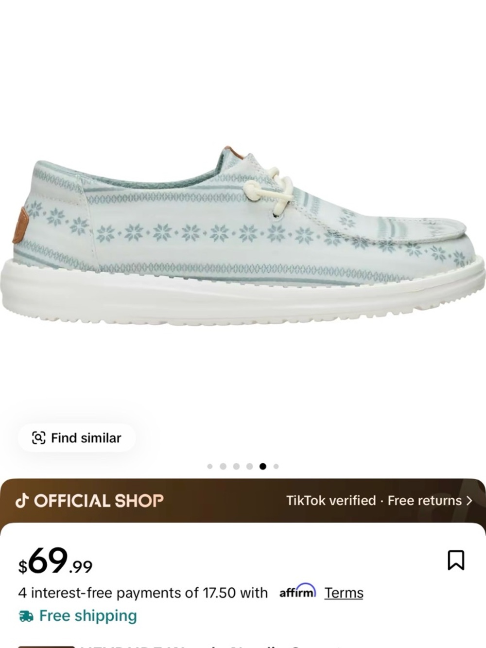 Women’s size 8 brand new hey dude shoes